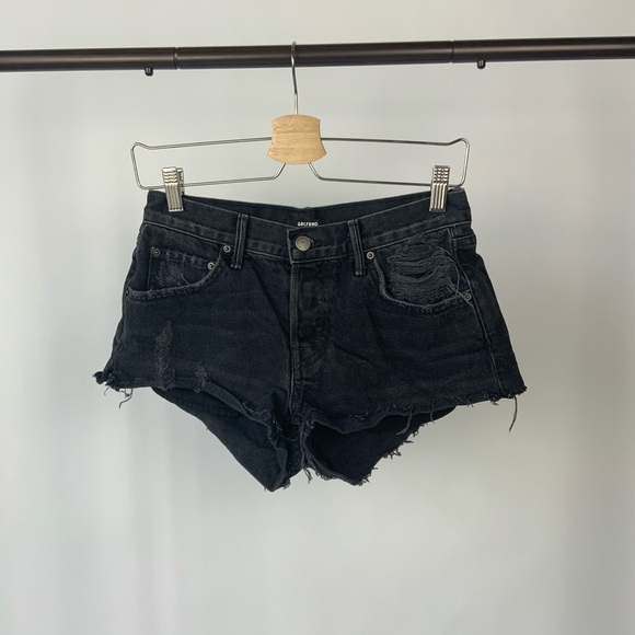GRLFRND Pants - GRLFRND Helena Black Jean Shorts